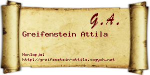 Greifenstein Attila névjegykártya